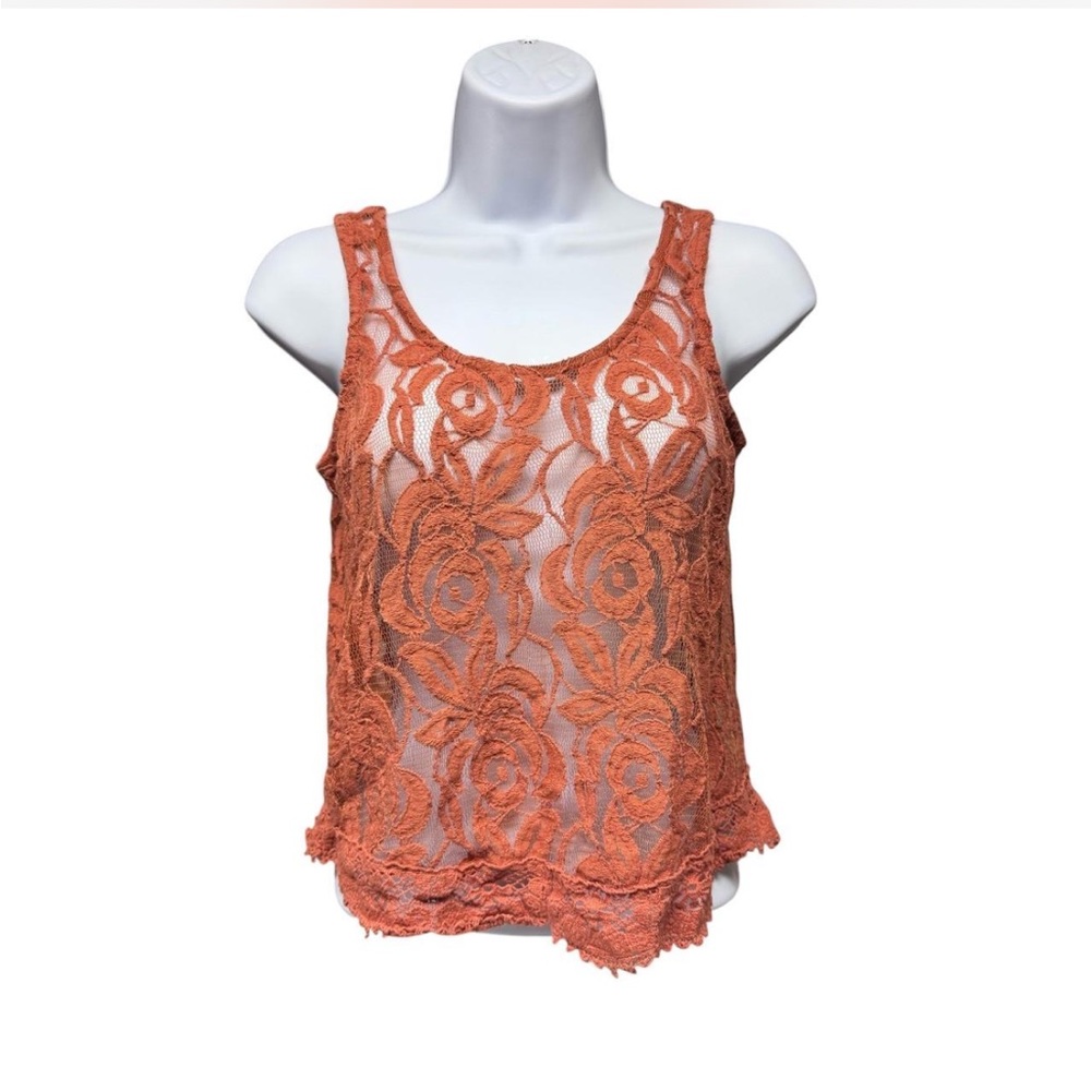 Burnt Orange Lace Top